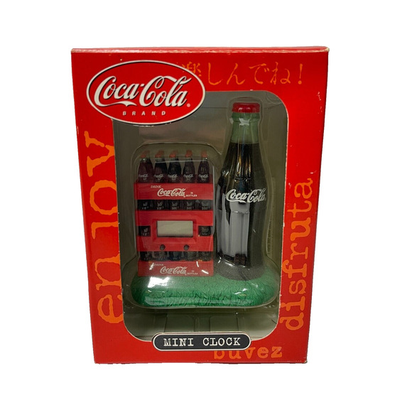 Coca Cola Collectible Mini Digital Clock Coke Bottles Ofiice Table Display NIB - Picture 1 of 9